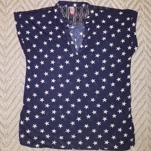 Navy blue with white stars dress shirt!